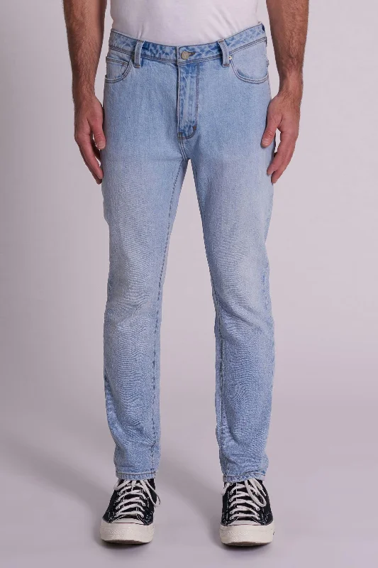 Abrand Mens Drop Slim Peril Jean Light Vintage Indigo Modern Men's Geometric