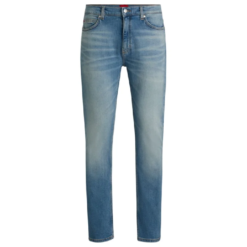 Slim-fit jeans in mid-blue stretch denim Relaxed Men's Australian 