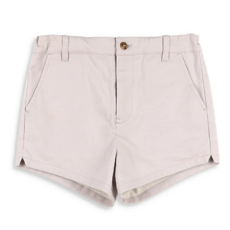Boys Button Shrimp Shorts - Khaki Twill Athletic Men's Compression