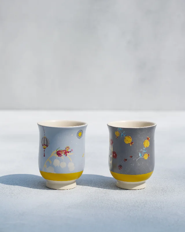 Bluebell Tea Cups - Set of 2 Masculine Men's Thick