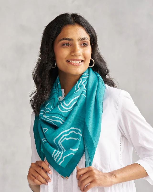 Contour Scarf - Teal TSSxNB Beach