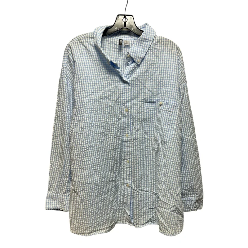 Top Long Sleeve By Divided In Checkered Pattern, Size: Xxl Refined Men's Classic 