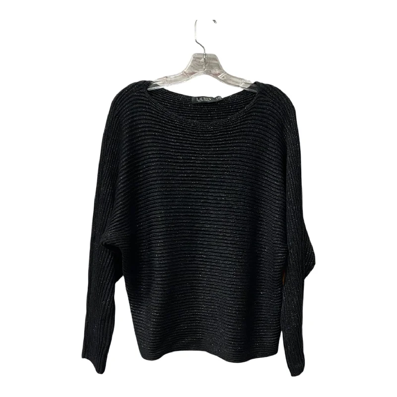 Sweater By Lauren By Ralph Lauren In Black, Size:L Masculine Men's Thick