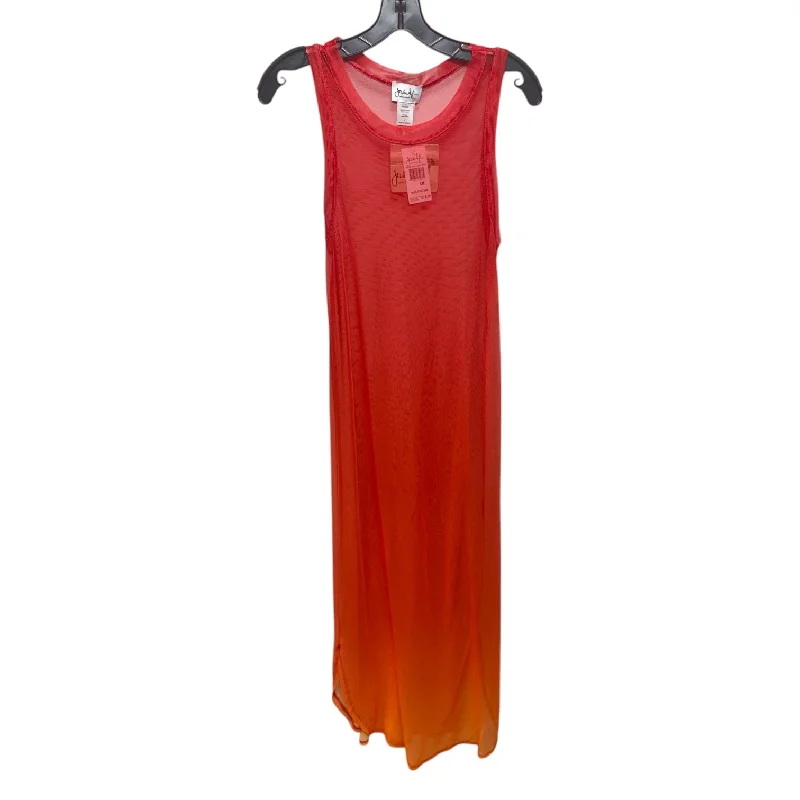 Ombré Mesh Swimwear Cover-up By Jordan Taylor In Orange, Size: 2 Dapper Men's 1920S