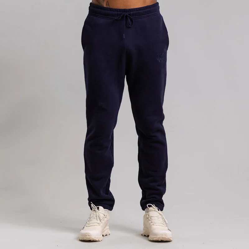 Ilabb Men's Morris 75 Block Track Pant Navy Tailored