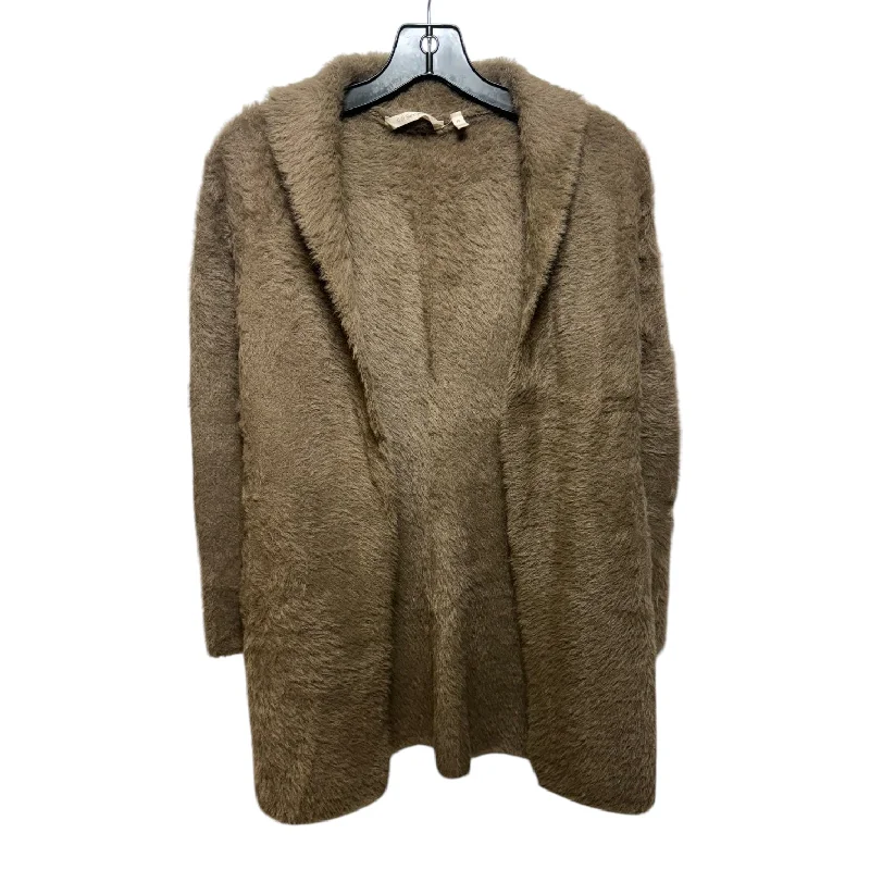 Fuzzy Sweater Cardigan By Soft Surroundings In Brown, Size: Sp Street