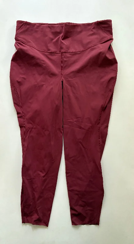 Athletic Leggings By Lululemon In Burgundy, Size: Xl Youthful Men's Anime