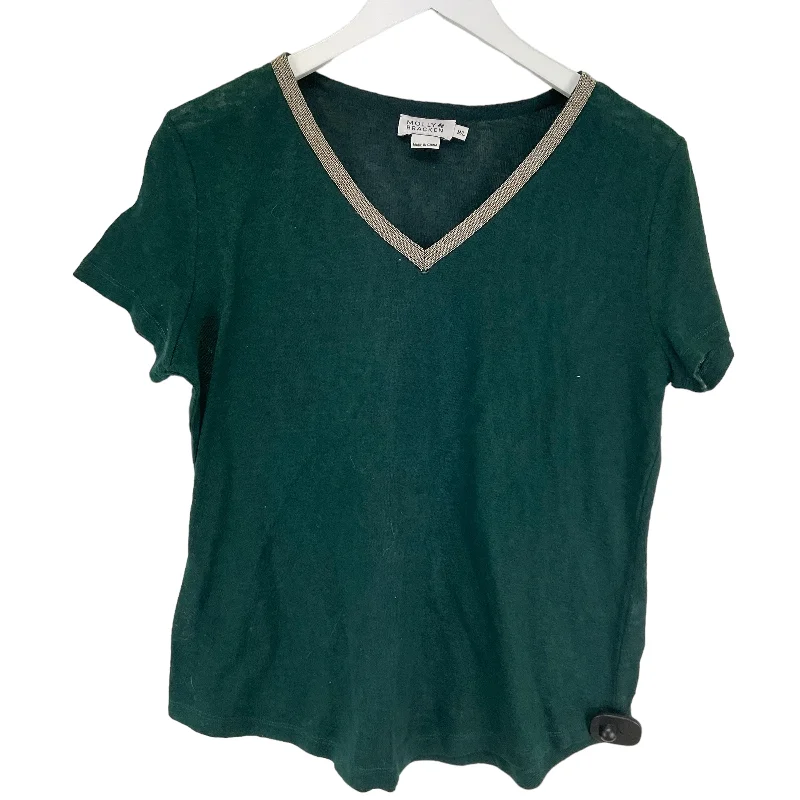Green Top Short Sleeve Molly Bracken, Size M Sleek Men's Contemporary 