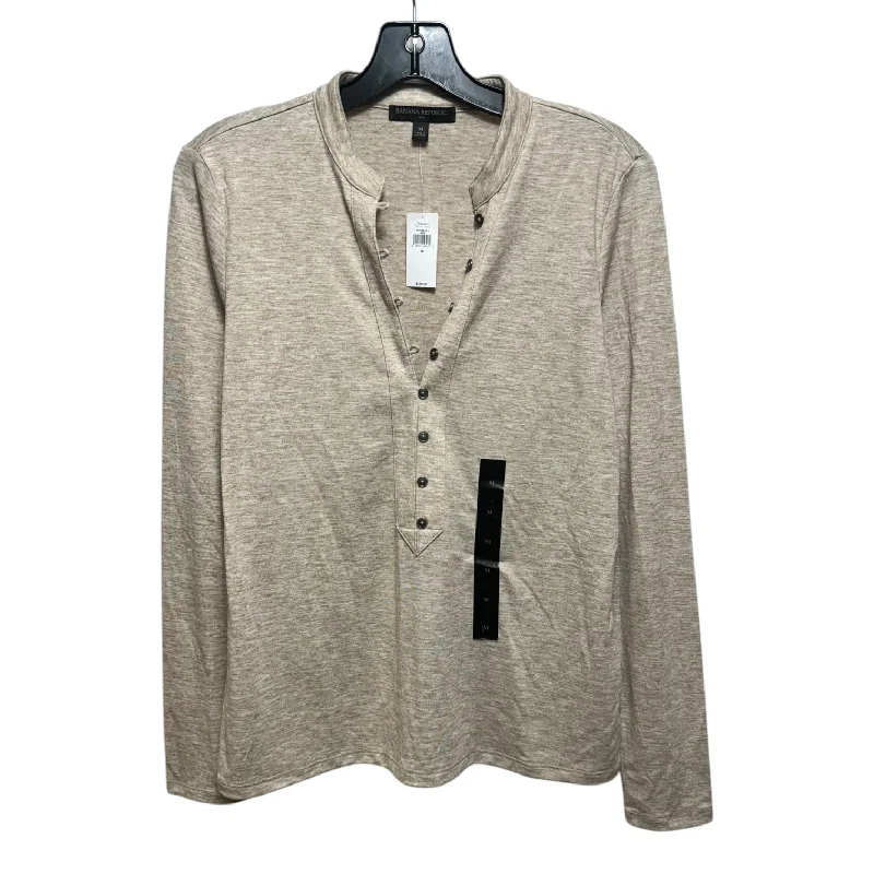 Top Long Sleeve By Banana Republic In Tan, Size: M Tough Men's Military