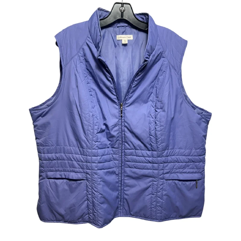 Vest Puffer & Quilted By Coldwater Creek In Purple, Size: 2x