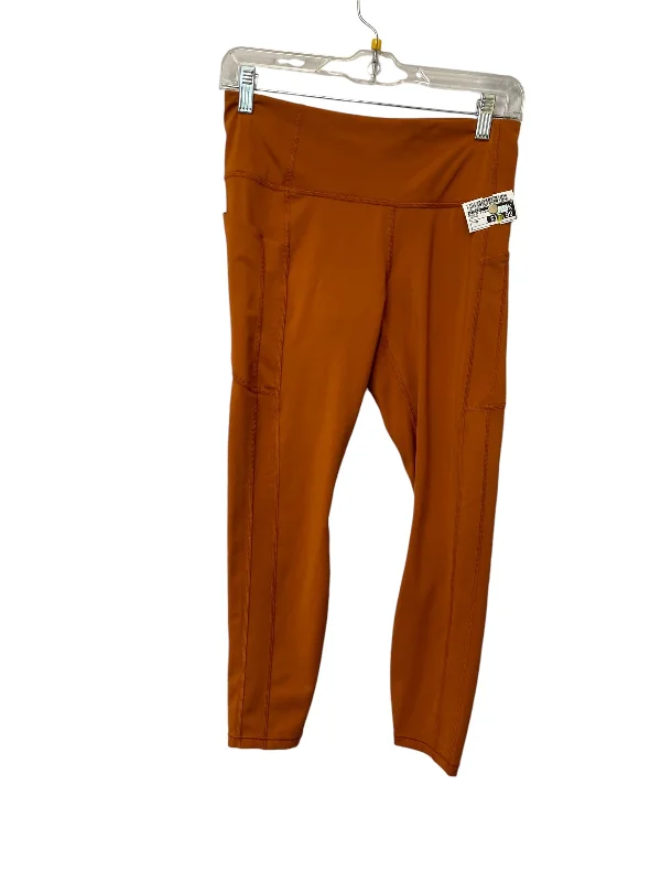Athletic Leggings By Athleta In Orange, Size: M Refined Men's European