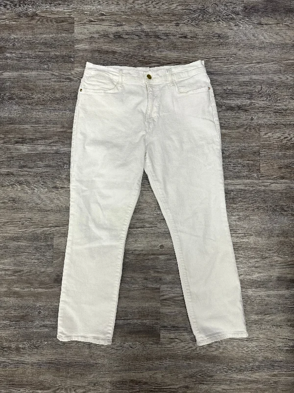 White Denim Jeans Designer Frame, Size 14 Preppy Men's College