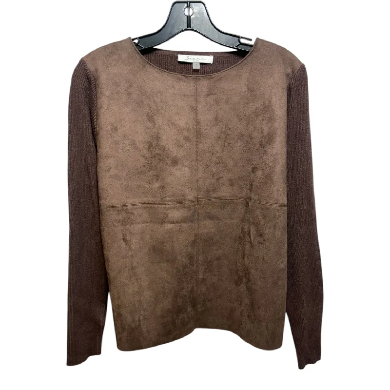 Top Long Sleeve By Sioni In Brown, Size: S Bold Men's Statement