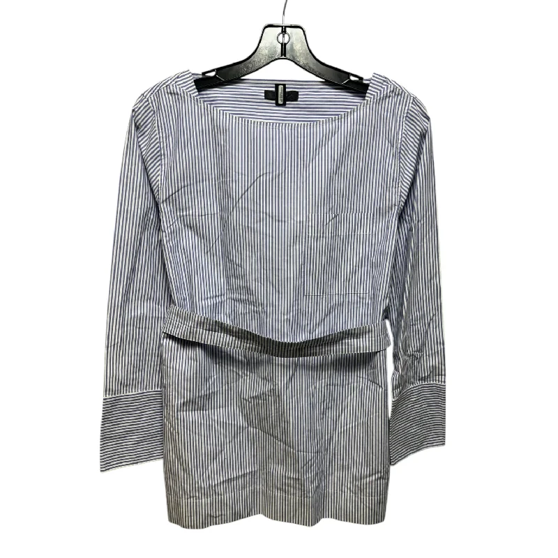 Belted Top Long Sleeve By J. Crew In Striped Pattern, Size: 0 Sporty Men's Tennis