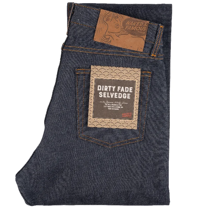 True Guy - Dirty Fade Selvedge Trendy Men's Scandinavian
