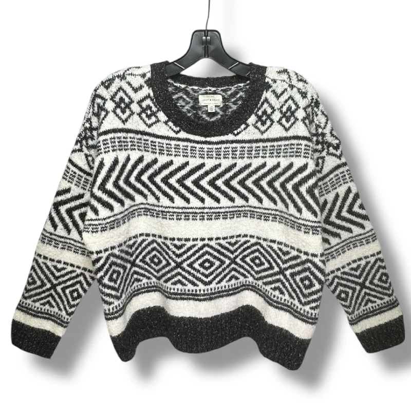 Sweater By Lucky Brand In Grey & White, Size: L Elegant Men's Formal 