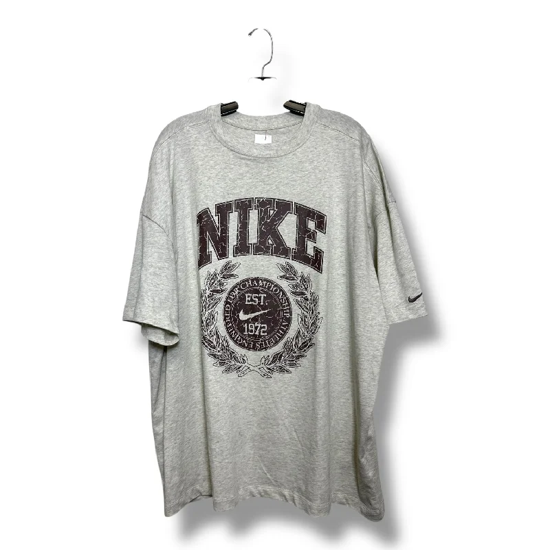 Athletic Top Short Sleeve By Nike Apparel In Grey, Size: Xl Cclassic Men's Tweed