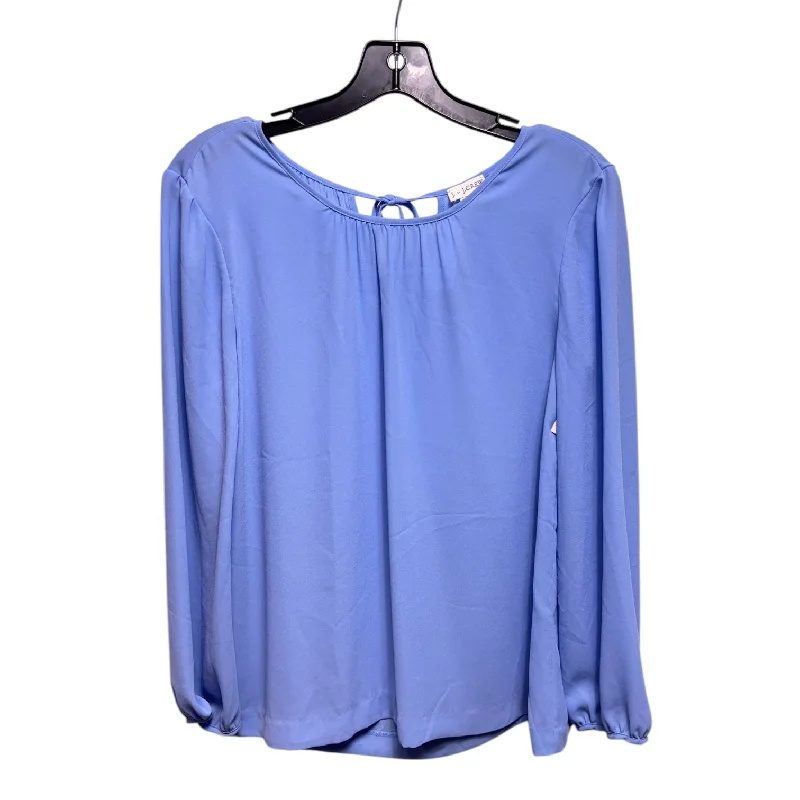Top Long Sleeve By J. Crew In Blue, Size: 2 Modern Men's Geometric
