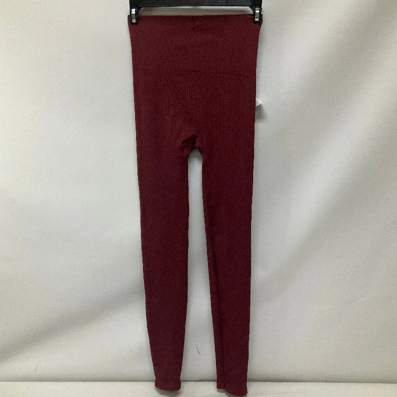 Athletic Leggings By Spanx In Maroon, Size: L Monochromatic Office Style