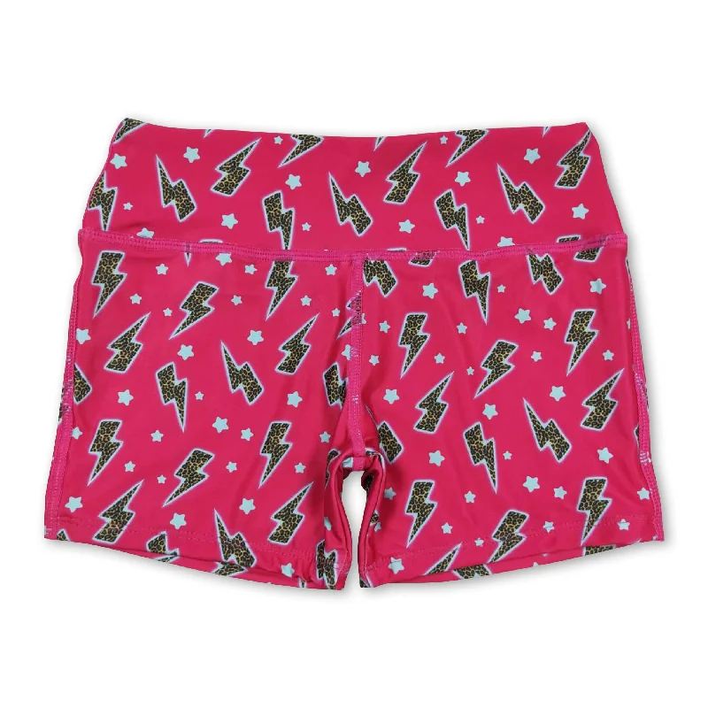 Hot pink star thunder baby girls summer shorts