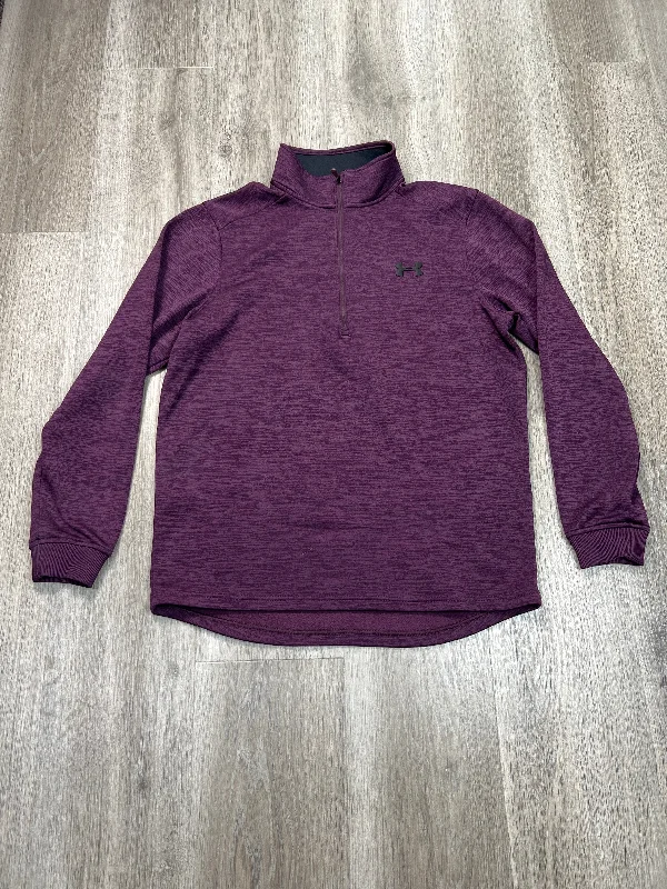 Athletic Sweatshirt Collar By Under Armour In Purple & Red, Size: Sp