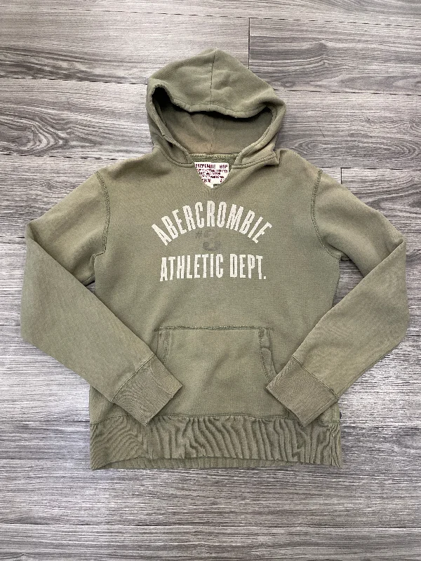 Sweatshirt Hoodie By Abercrombie And Fitch In Green, Size: S