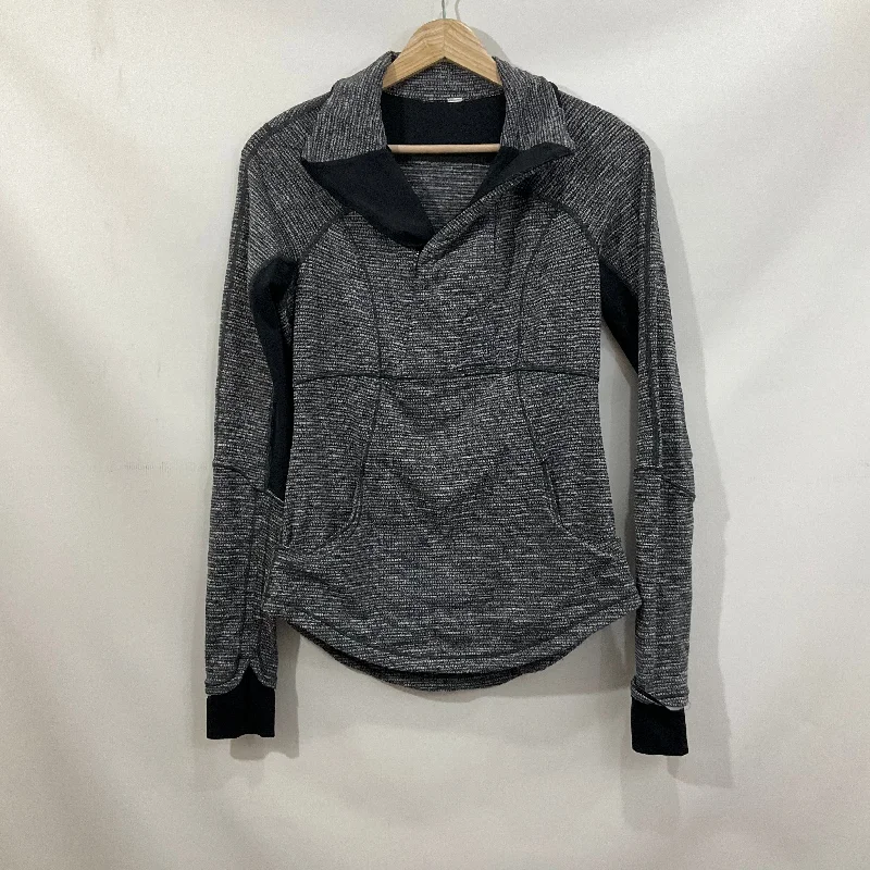 Athletic Top Long Sleeve Collar By Lululemon In Grey, Size: 6 Casual Men's Short