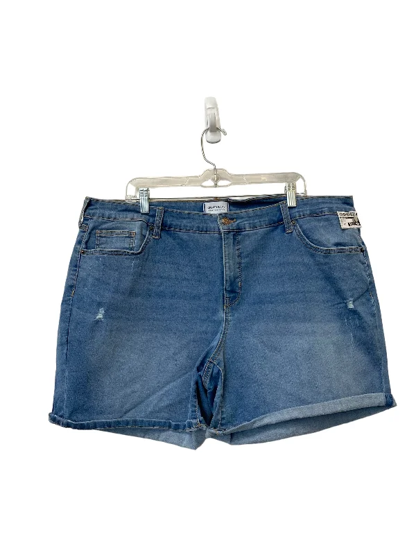 Blue Denim Shorts Crown And Ivy, Size 20w Artistic Men's Hand