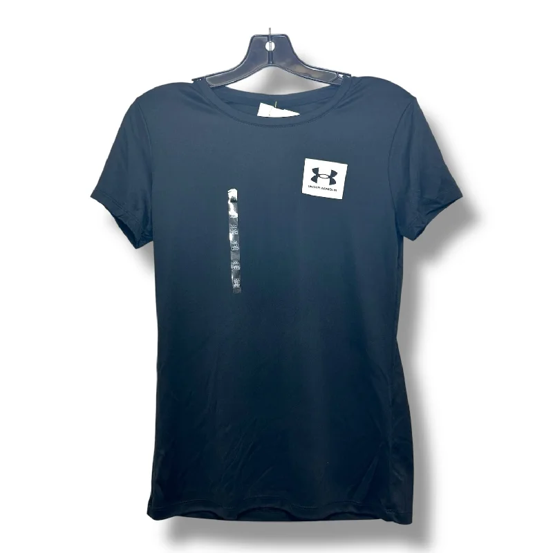 Athletic Top Short Sleeve By Under Armour In Black, Size: Xs Sleek Men's Metallic