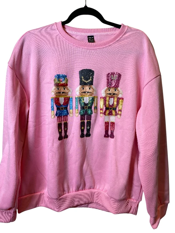 Sweatshirt Crewneck By Shein In Pink, Size: Xl