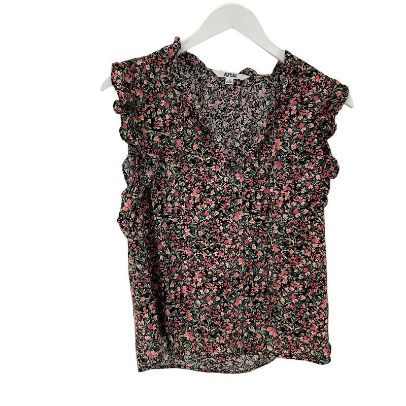 Floral Print Top Short Sleeve Steve Madden, Size S Refined Men's Classic 