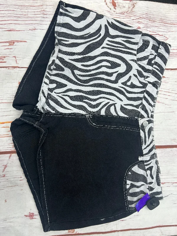 Shorts By Shein In Black White, Size: 3x Sleek Men's Metallic