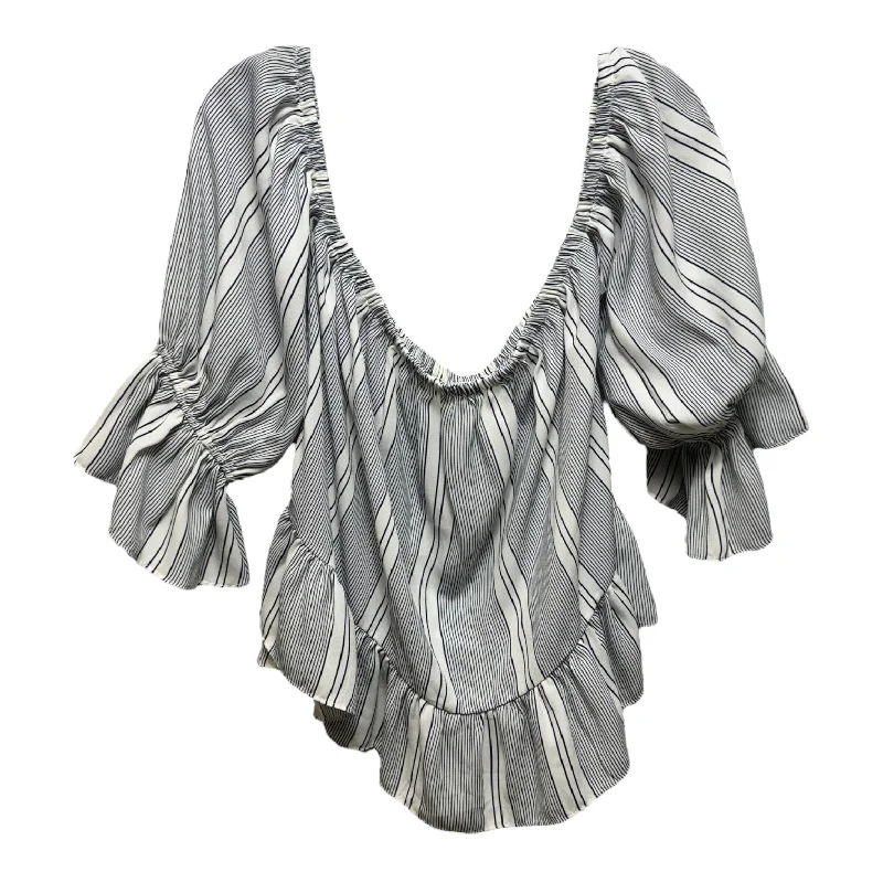 Top Long Sleeve By Misa In Striped Pattern, Size: L Sleek Men's Contemporary 