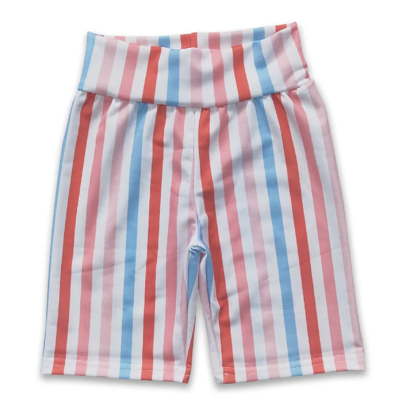 Colorfule stripe baby girls shorts