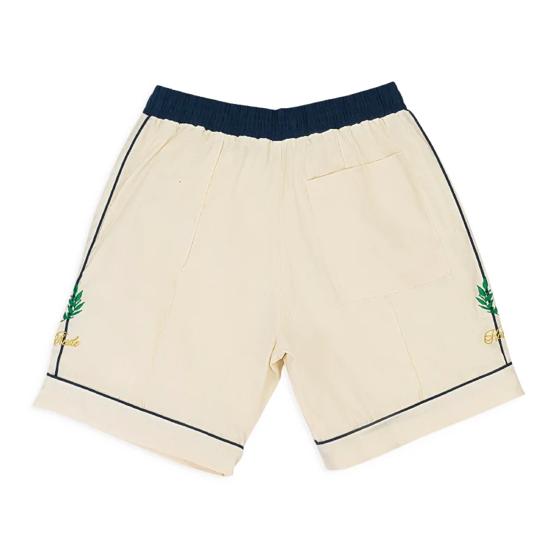 PJ CREAM/NAVY SHORTS Traditional Men's Wool