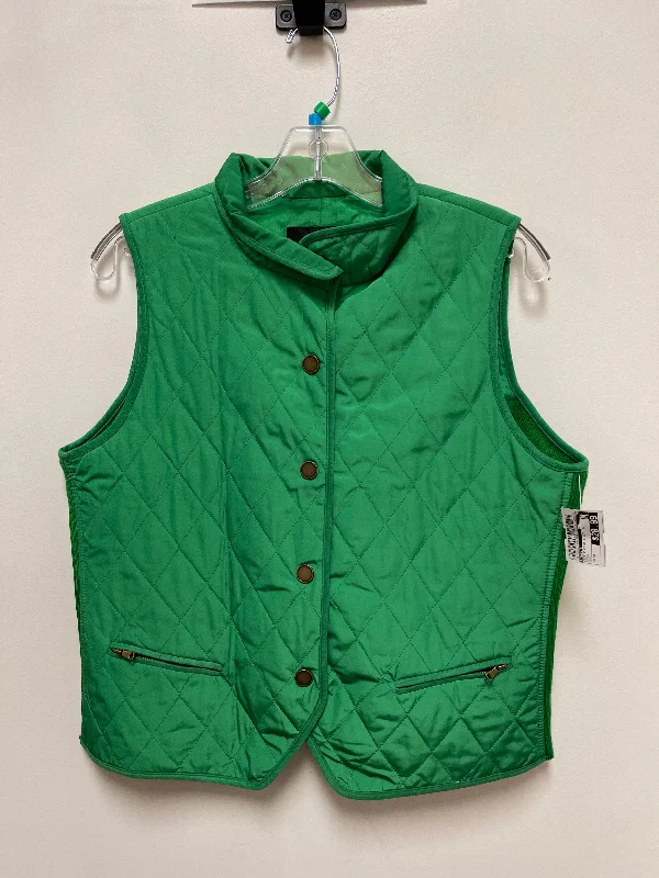 Vest Puffer & Quilted By Talbots In Green, Size: Mp