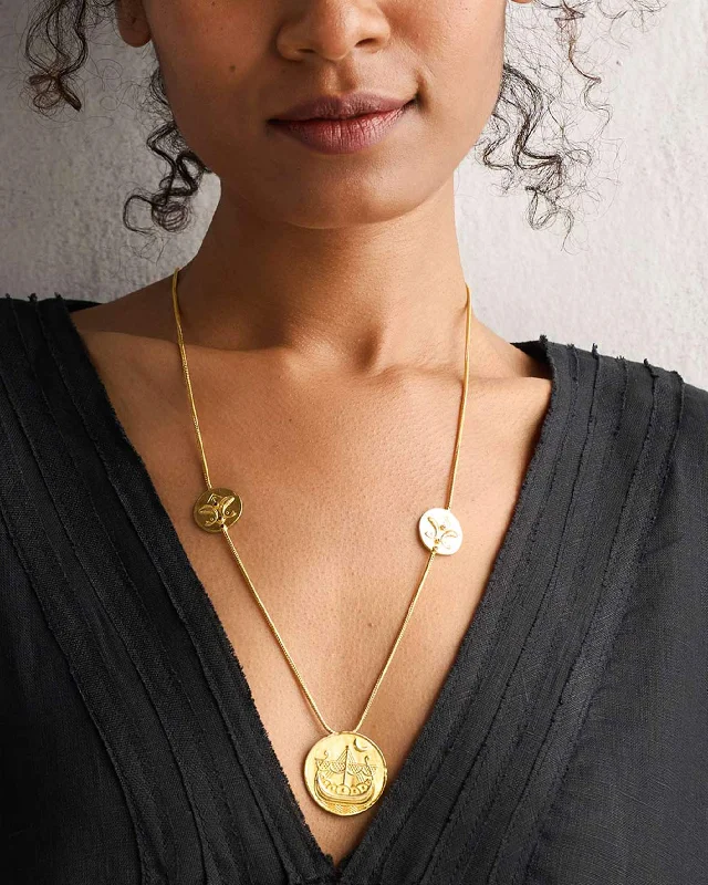 Naukayan Round Necklace Masculine Men's 