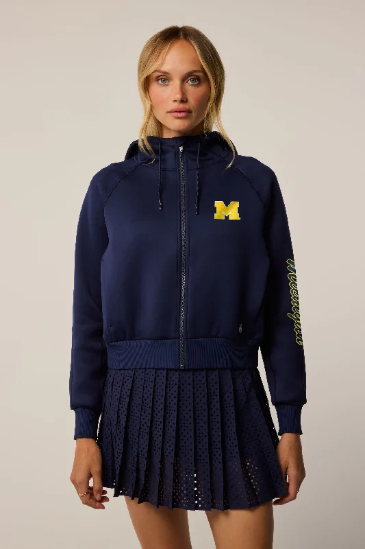 University of Michigan Kristina Full Zip Hoodie Minimalist Men's Casual 