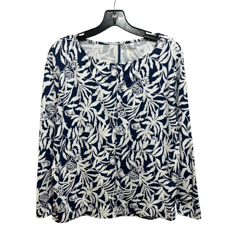 Top Long Sleeve Designer By Lilly Pulitzer In Orange & White, Size: S Cozy Men's Winter
