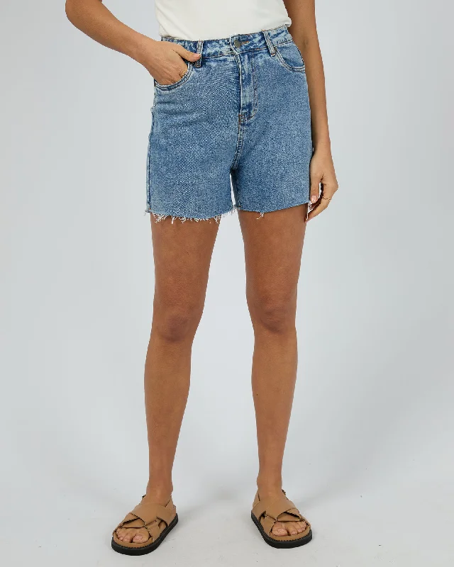 All About Eve Bobby Cut Off Short Light Blue Cool Men's Distressed