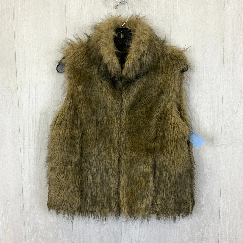 Vest Faux Fur & Sherpa By Dollhouse In Tan, Size: M