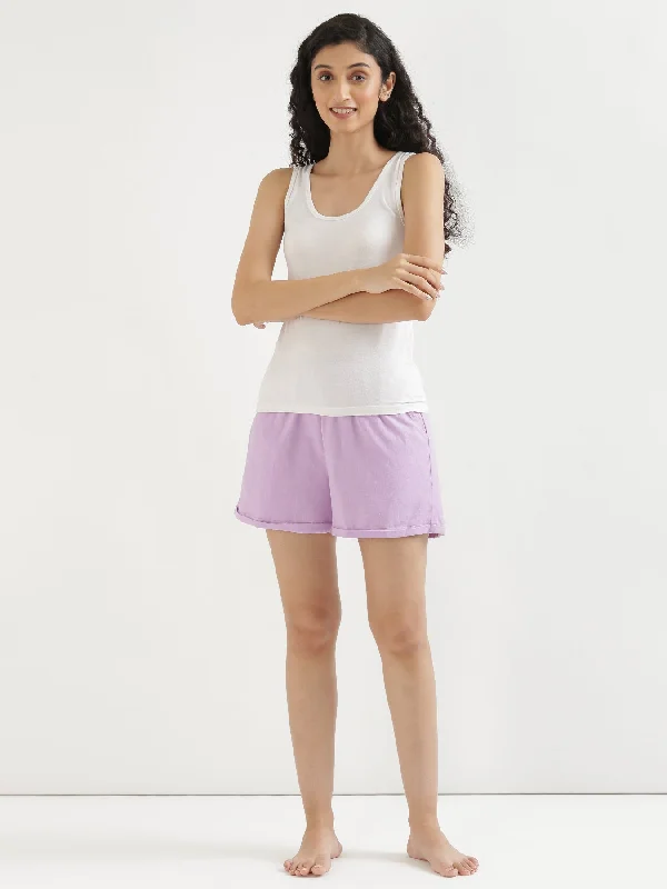 Lilac Airy-Linen Shorts Refined Men's Velvet