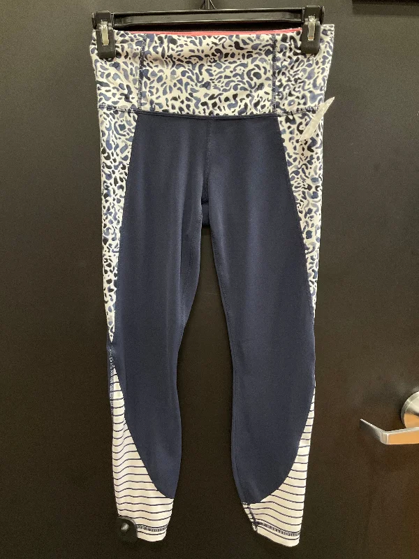 Athletic Leggings By Athletica In Blue & White, Size: Xs British Gentleman Style