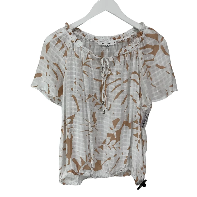 Floral Print Top Short Sleeve Jane And Delancey, Size S Casual Men's Japanese 