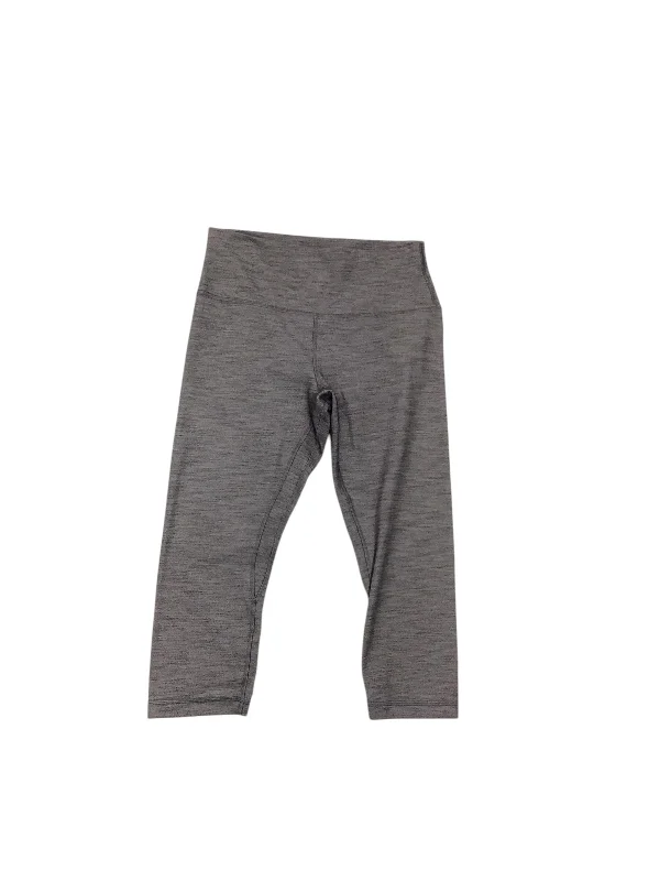 Athletic Leggings Capris By Lululemon In Grey, Size: 12 Trendy Men's Oversized
