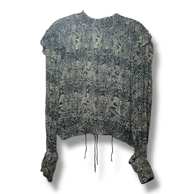 Top Long Sleeve By Free People In Animal Print, Size: L Stylish Men's Tropical 