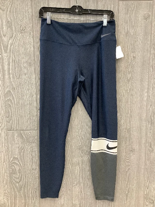 Athletic Leggings By Nike Apparel In Navy, Size: M Stylish Men's Neon