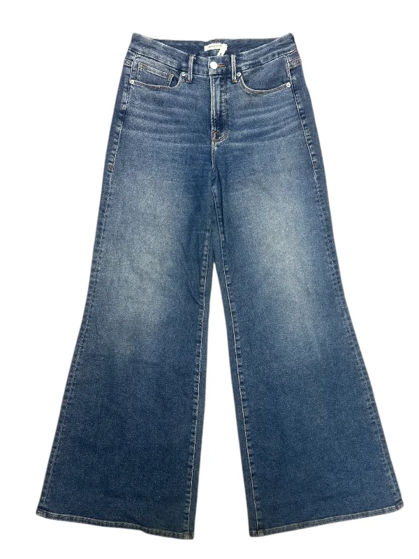 Jeans Flared By Good American In Blue Denim, Size: 8 Sporty Men's Tennis