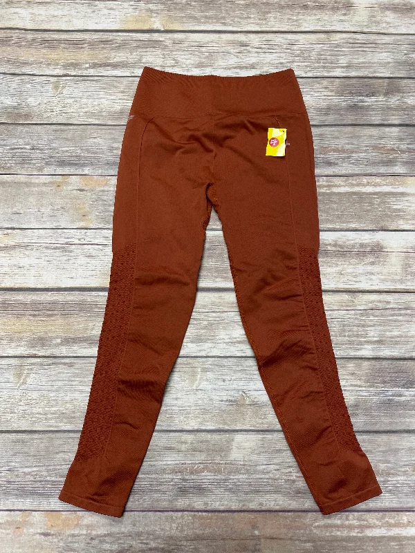 Athletic Leggings By Fabletics In Orange, Size: S Modern Men's Geometric