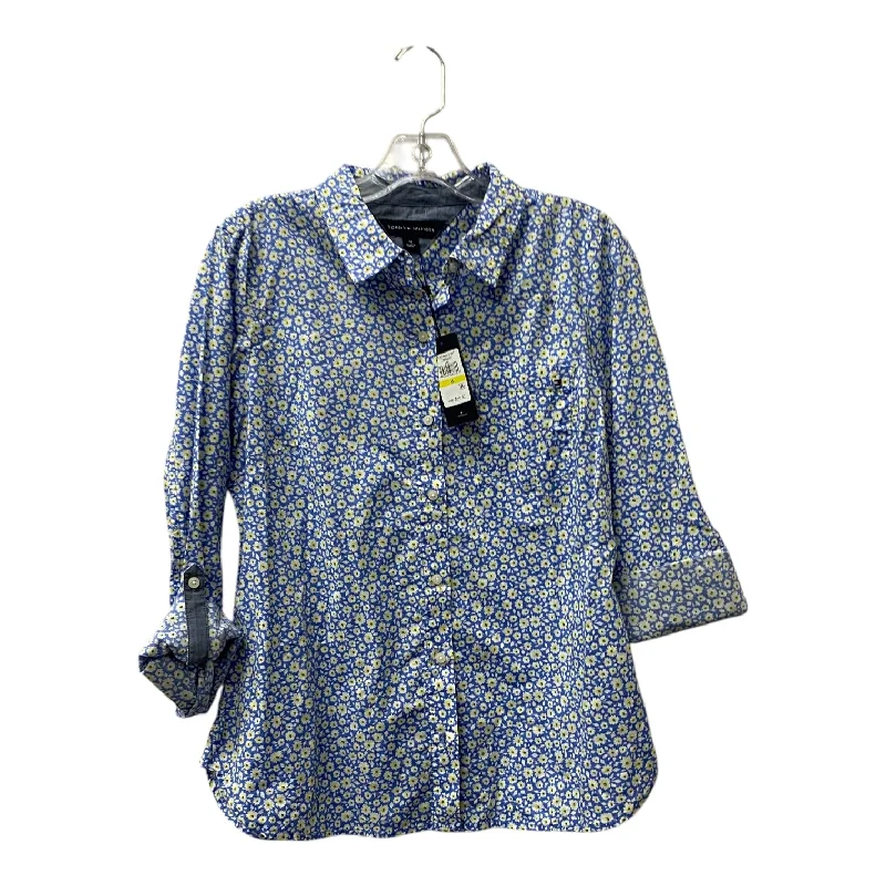 Top Ls By Tommy Hilfiger In Blue, Size:M Youthful Men's Pop